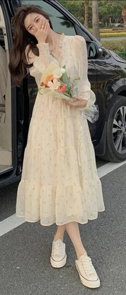 Stylish Siren V-neck Elegant Sweet Dress