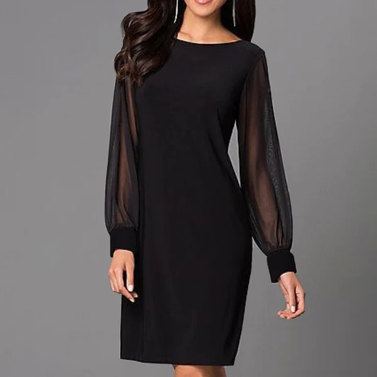 Jozefien | Elegante mini-jurk met transparante mouwen