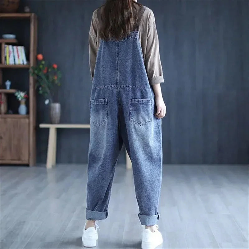 Retro Denim Jumpsuit voor Vrouwen