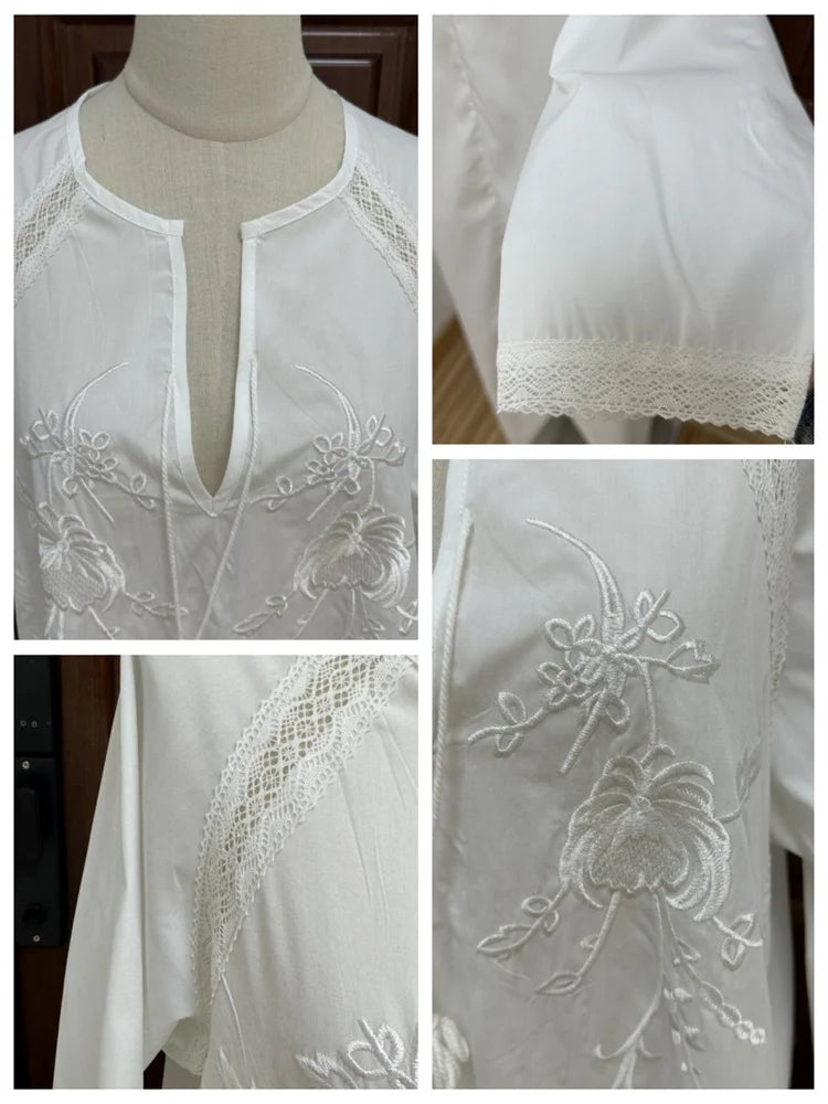 Elegante vestito lungo a scollo a V di Esmara