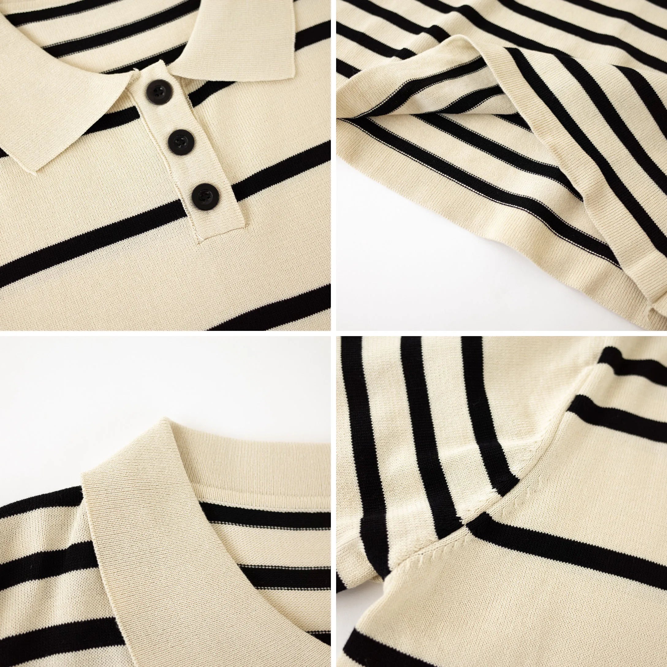 ChicAllure Striped Knit Dress with Collar