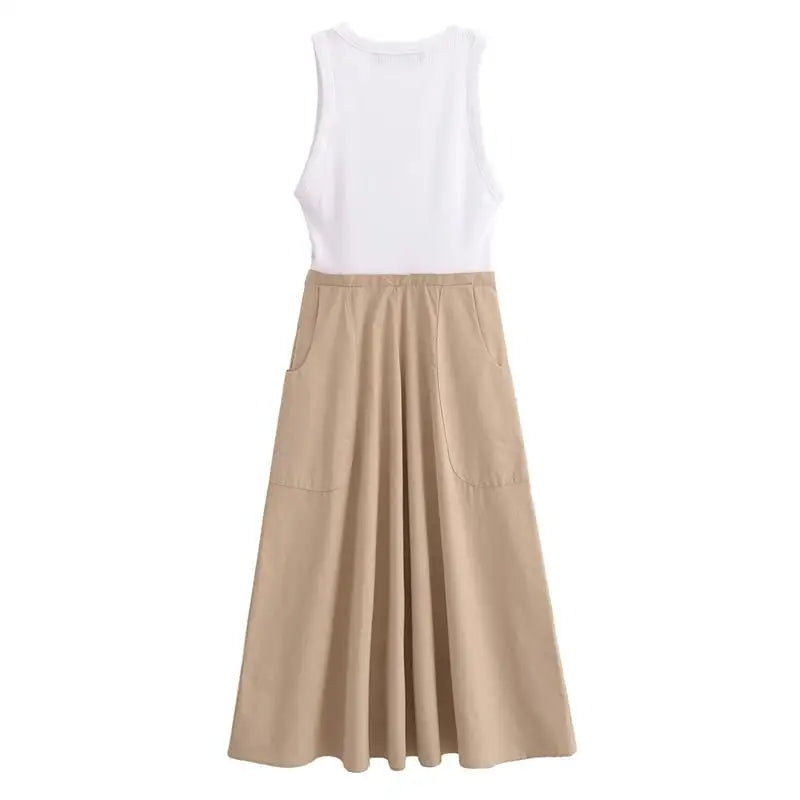 Charming Couture: Chic Patchwork Summer Dress