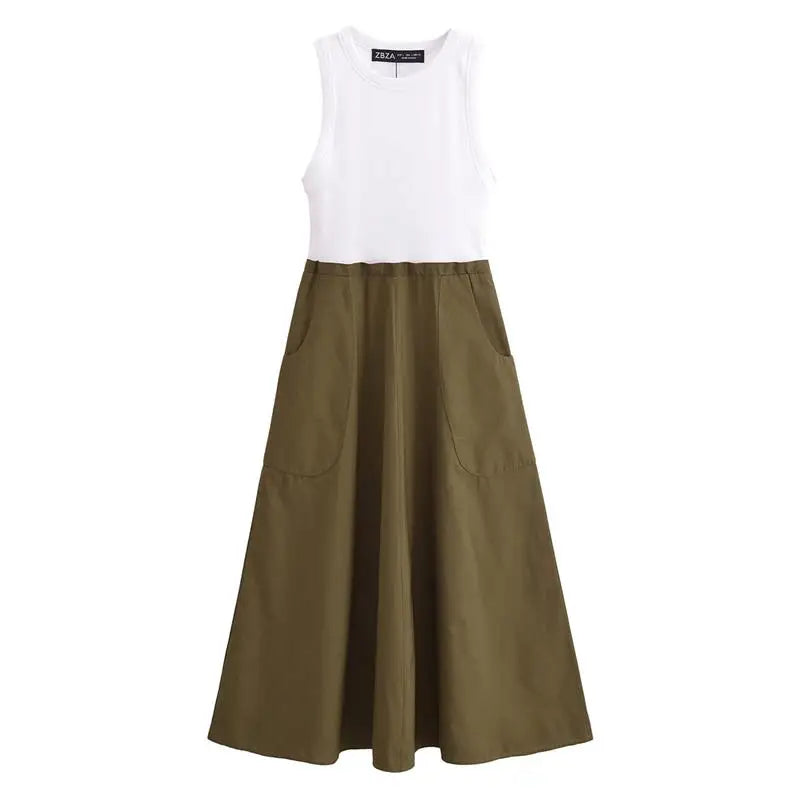 Charming Couture: Chic Patchwork Summer Dress