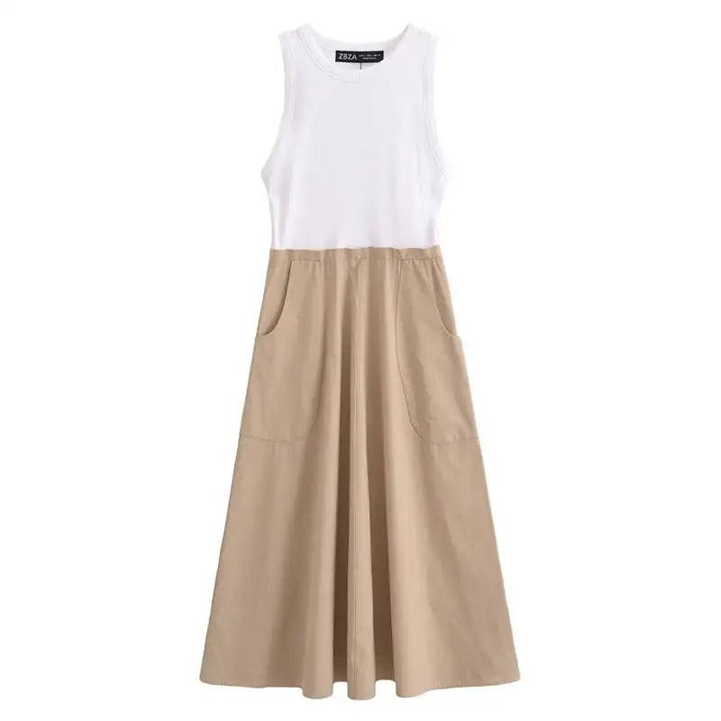 Charming Couture: Chic Patchwork Summer Dress