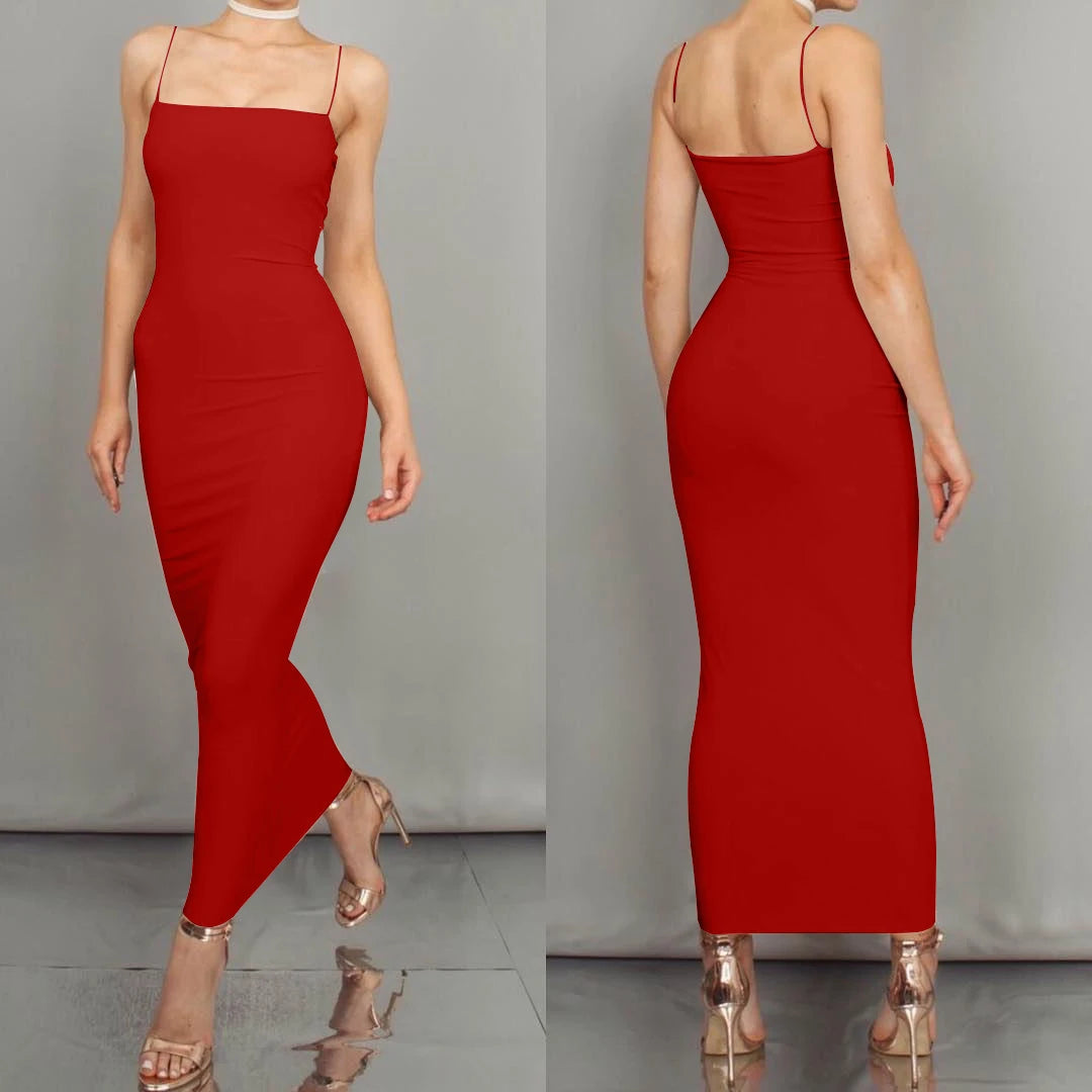 Summer Sling Sensation: Radiant Summer Dress of Dreamy Chic