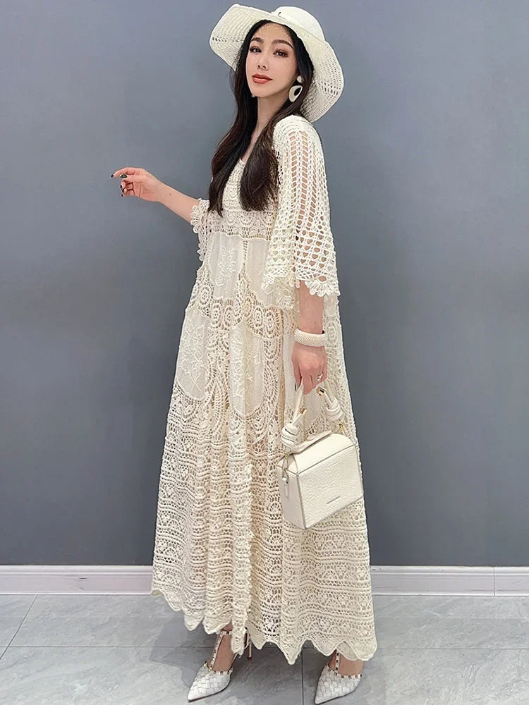 Zomerse Chic Holle Out Elegantie Jurk van Bella Moda