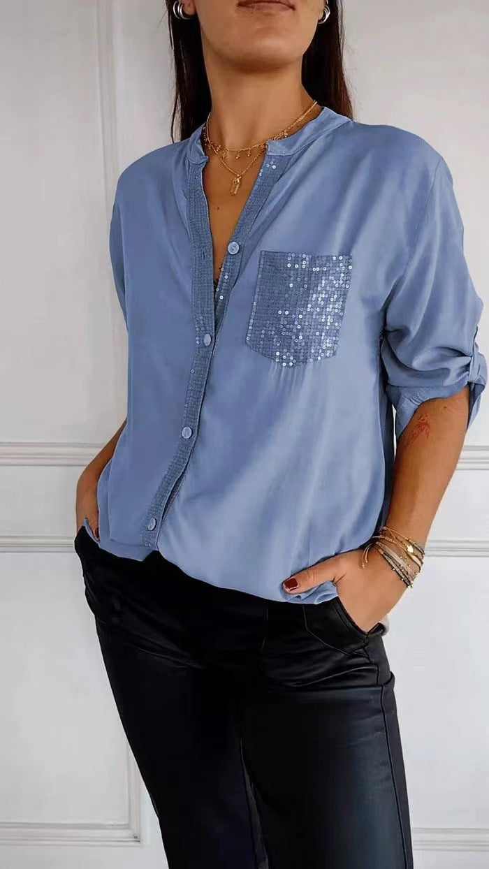 Kathrin | Damesblouse met pailletten