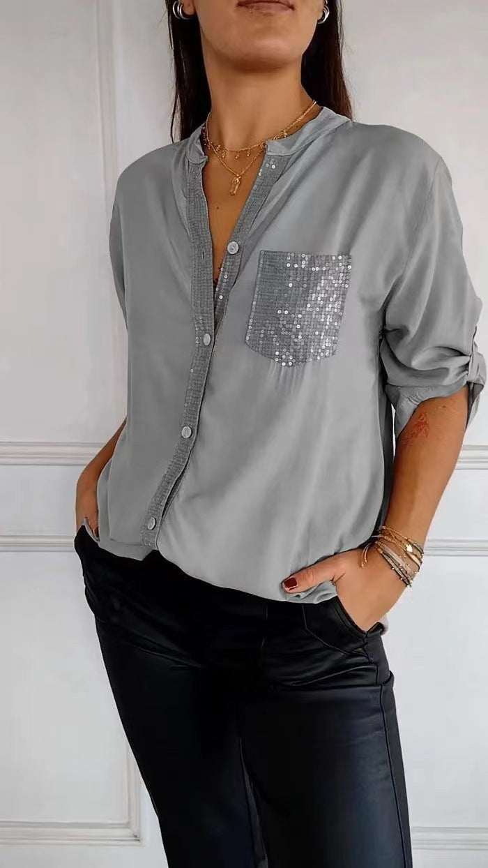 Kathrin | Damesblouse met pailletten
