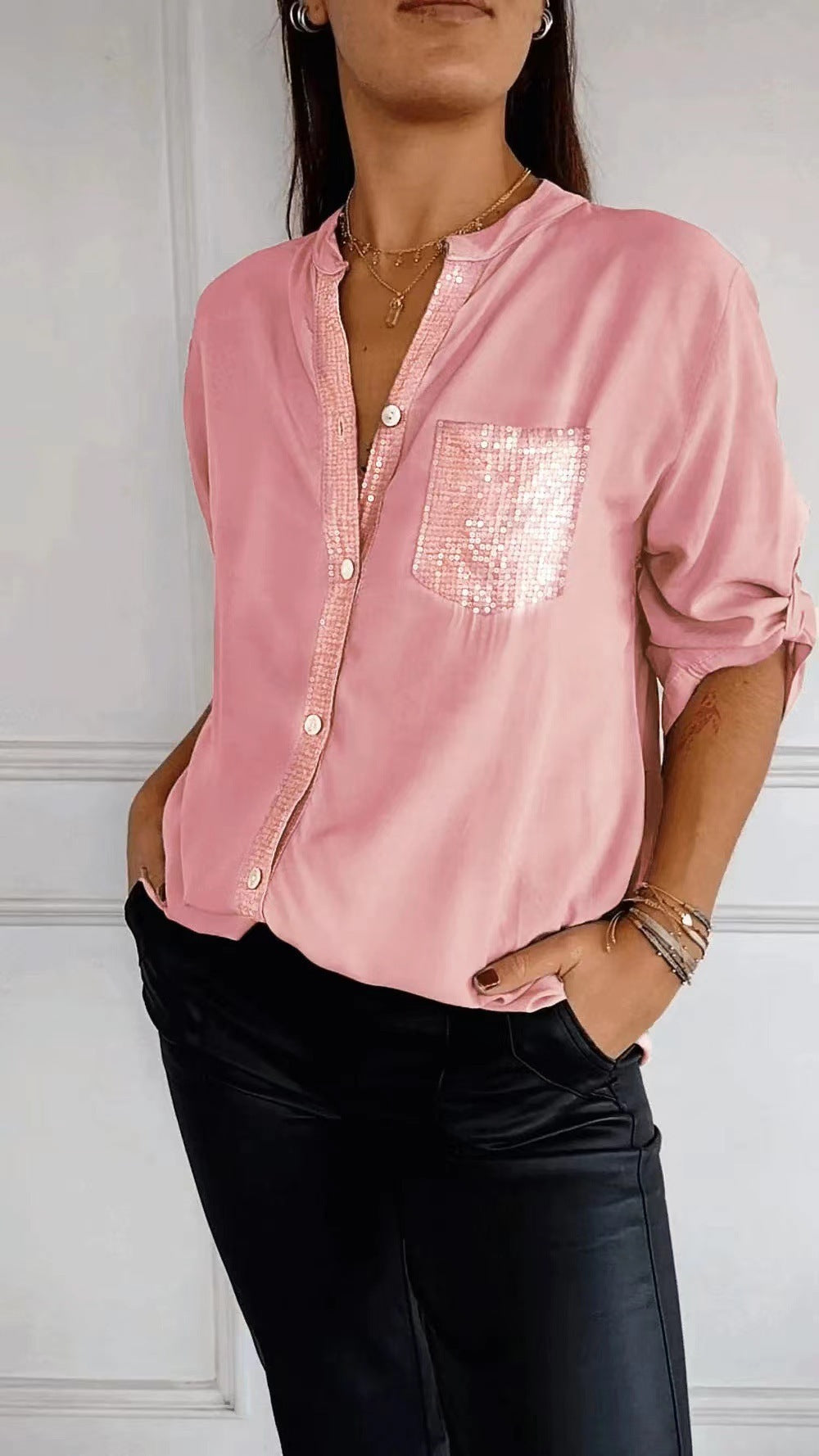 Kathrin | Damesblouse met pailletten