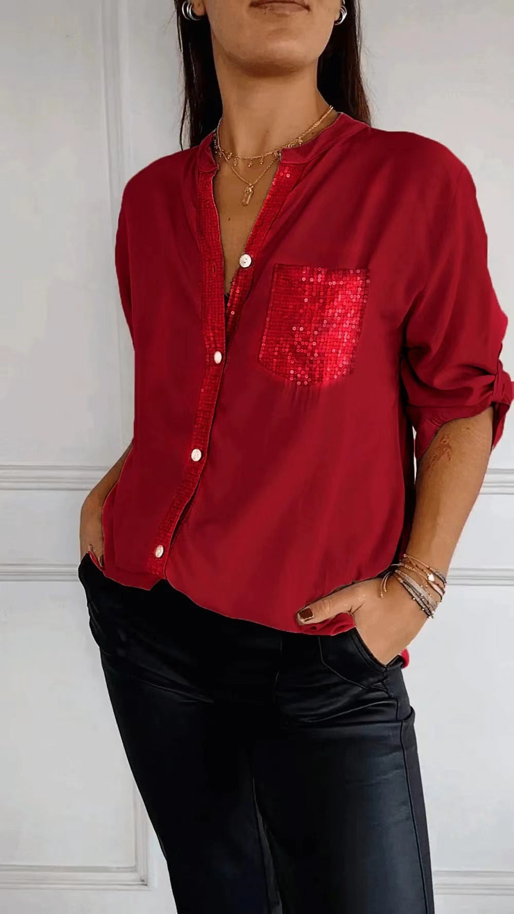Kathrin | Damesblouse met pailletten