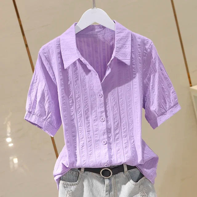 StijlVrouw Katoenen Vintage Zomerblouse