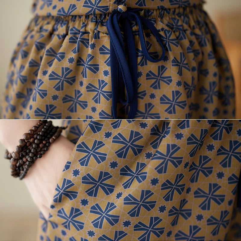 Veluna Zomerse Katoenen Linnen Shorts Set