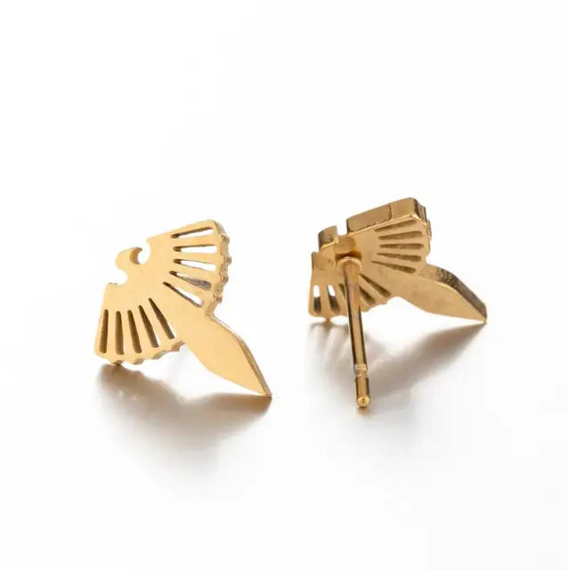 Glimster rostfreie medizinische Flügel Stäbchen Stecker Ohrringe für Frauen