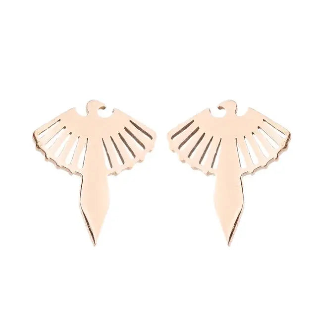 Glimster rostfreie medizinische Flügel Stäbchen Stecker Ohrringe für Frauen