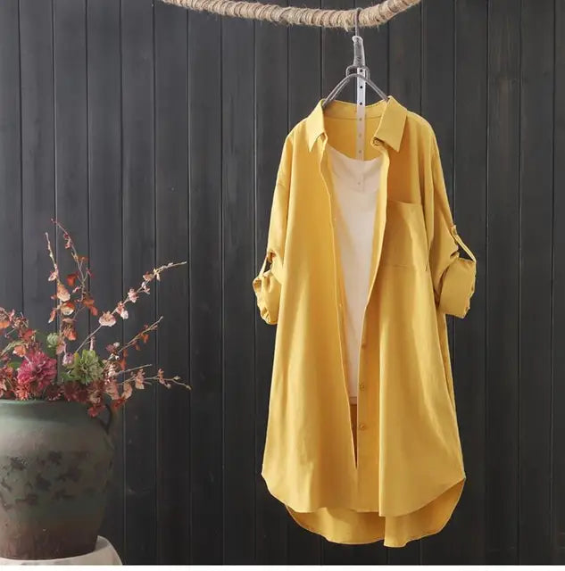 Glinsterende Zomerzucht Losse Midi Shirt voor Dames