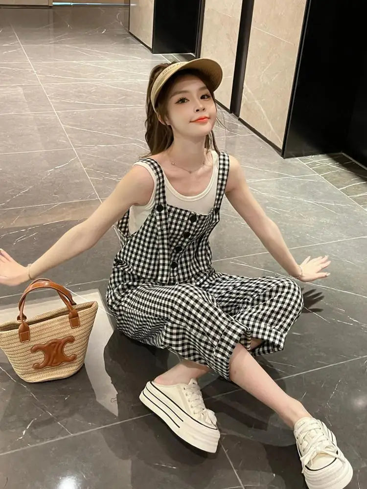 Urban Chic Mono Coreano de Cuadros