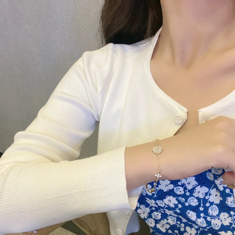 GlimGoud Nieuwe Zirkoon Ster Ketting Armband in Goud voor Vrouwen