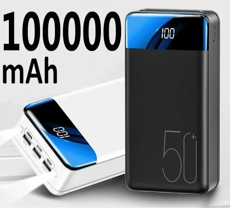 Powerbank potente da 100.000mAh per telefoni, tablet e laptop