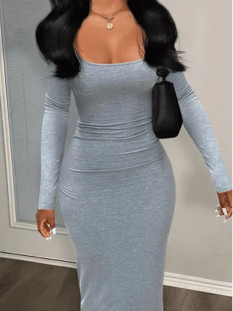 LW BASICS Vestito Maxi Casual a Manica Corta