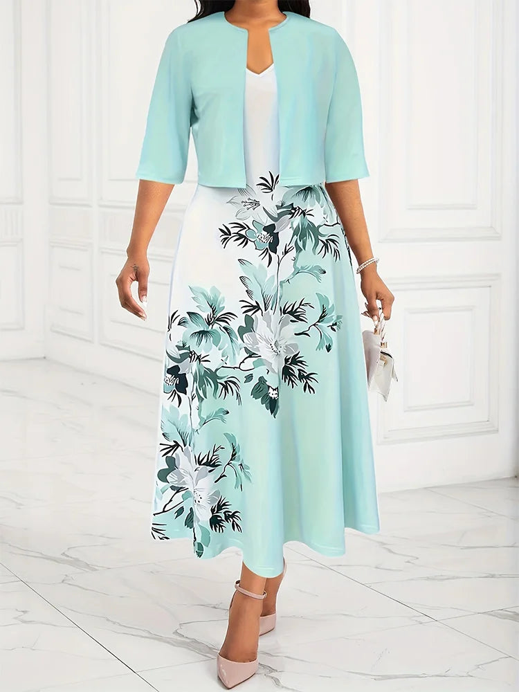 Lady Elegant Maxi Jurk Set van Elegance Couture