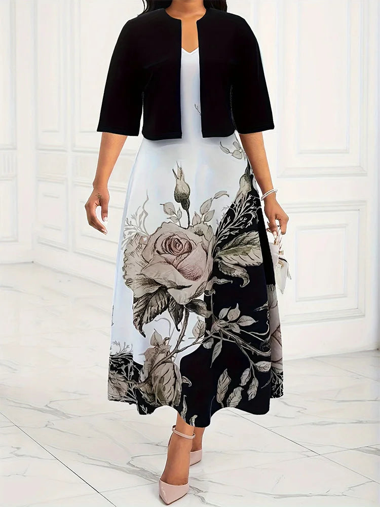 Lady Elegant Maxi Jurk Set van Elegance Couture