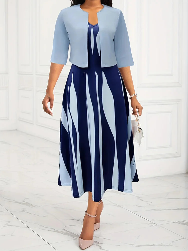 Lady Elegant Maxi Jurk Set van Elegance Couture