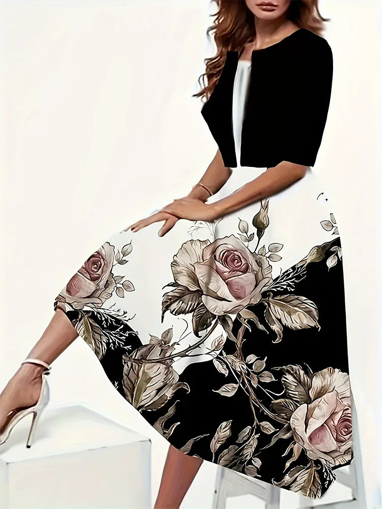 Lady Elegant Maxi Jurk Set van Elegance Couture
