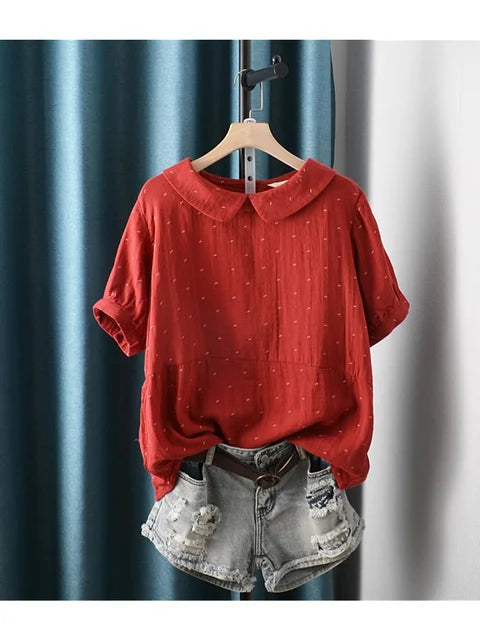 Lamtrip Kawaii Polkadot Zomerblouse