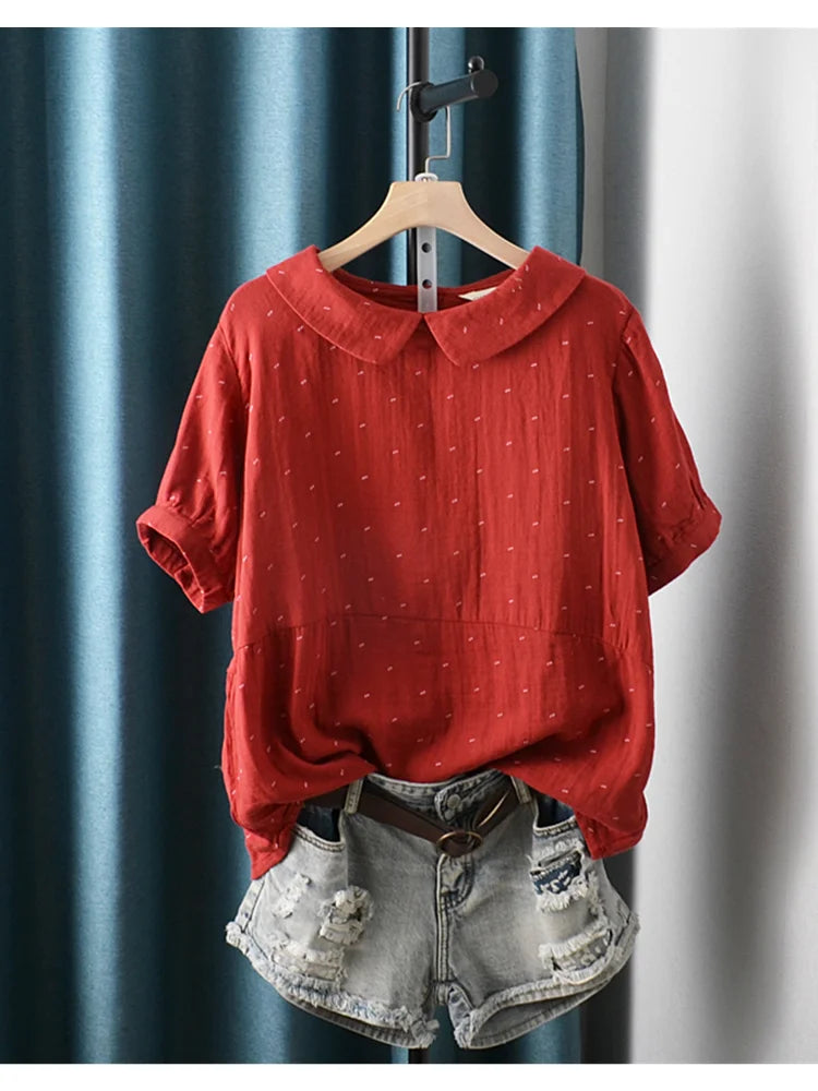 Lamtrip Kawaii Polkadot Zomerblouse