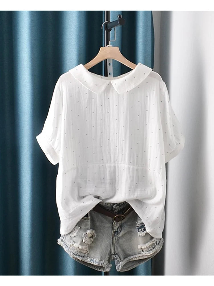 Lamtrip Kawaii Polkadot Zomerblouse