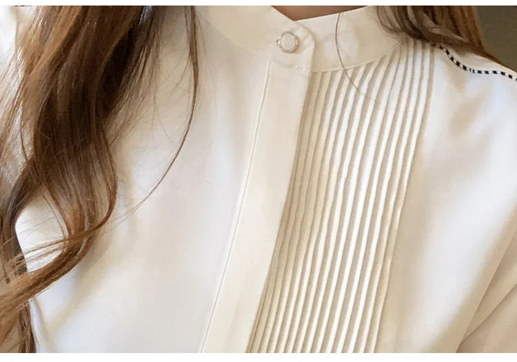 MIRA Camicetta in chiffon a manica lunga per donne