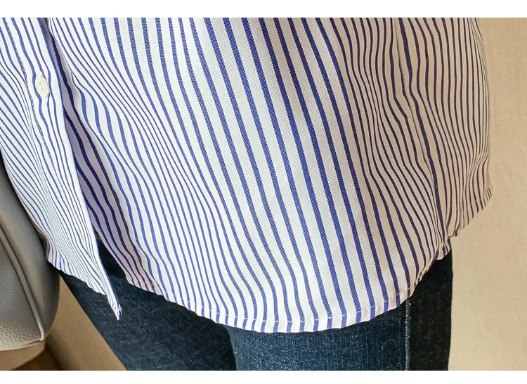 Stijlvolle Gestreepte Chiffon Blouse van Dromen & Dapperheid