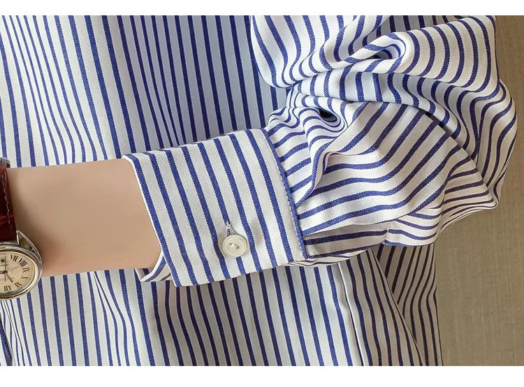 Stijlvolle Gestreepte Chiffon Blouse van Dromen & Dapperheid