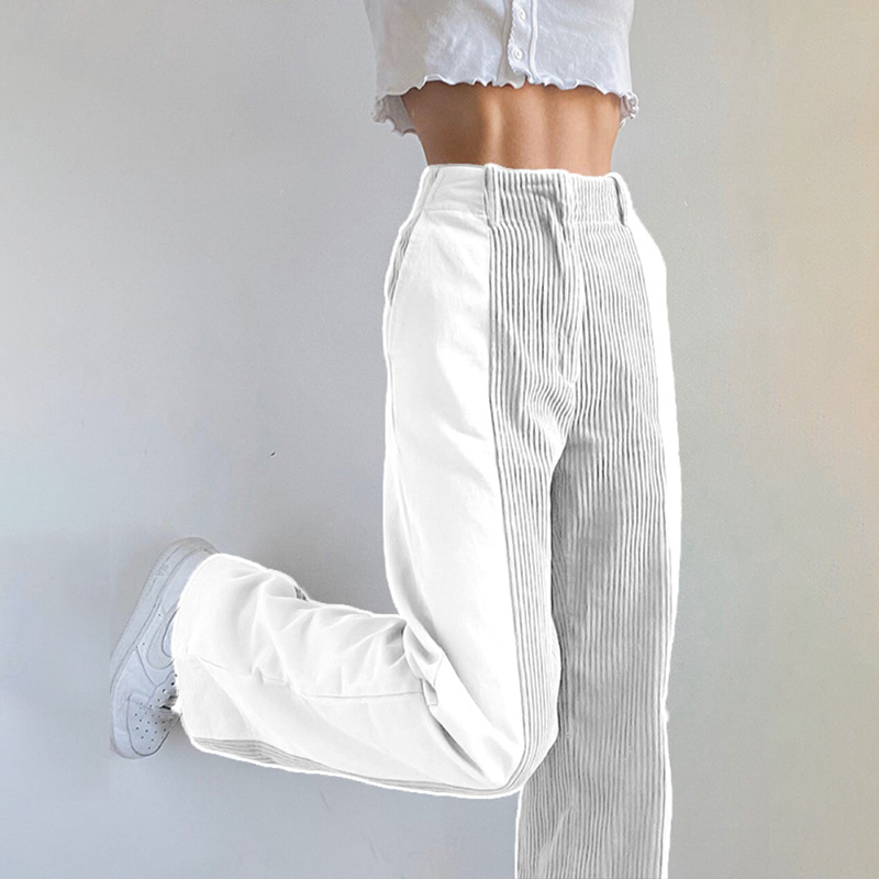 Lauren | Casual stijlvolle corduroy broek met hoge taille