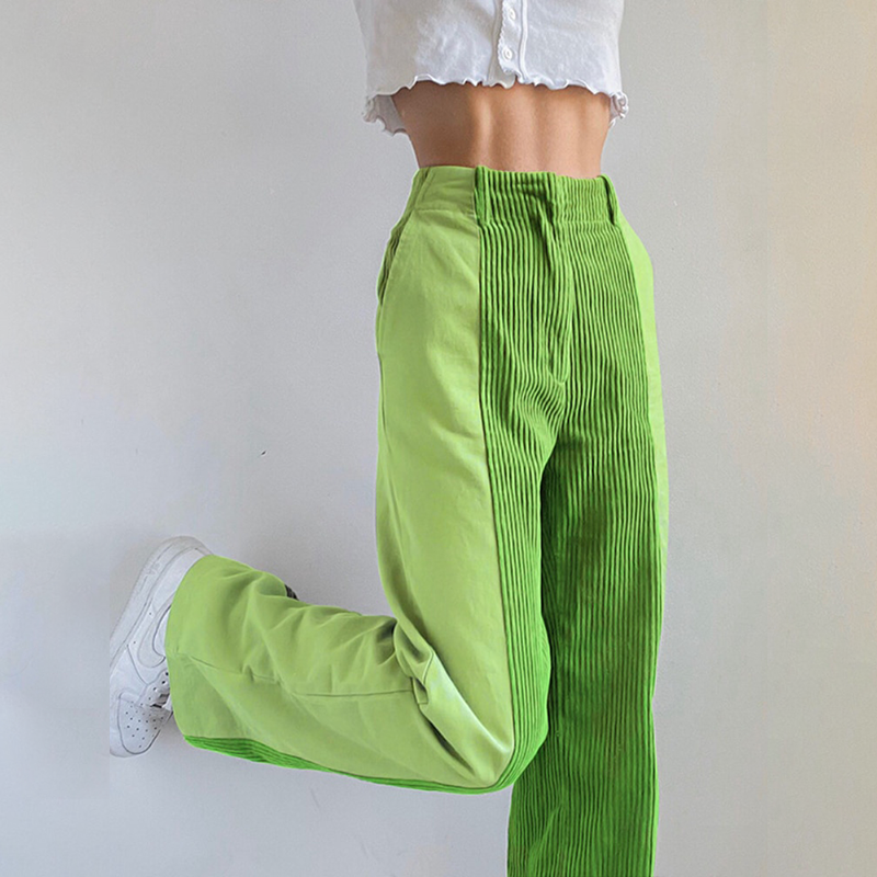 Lauren | Casual stijlvolle corduroy broek met hoge taille