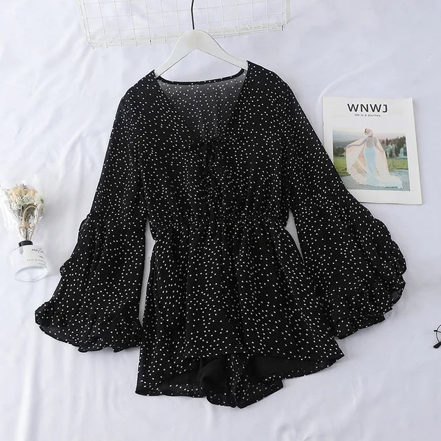 Sommerliche Eleganz Vintage Polka Dot Jumpsuit 2024