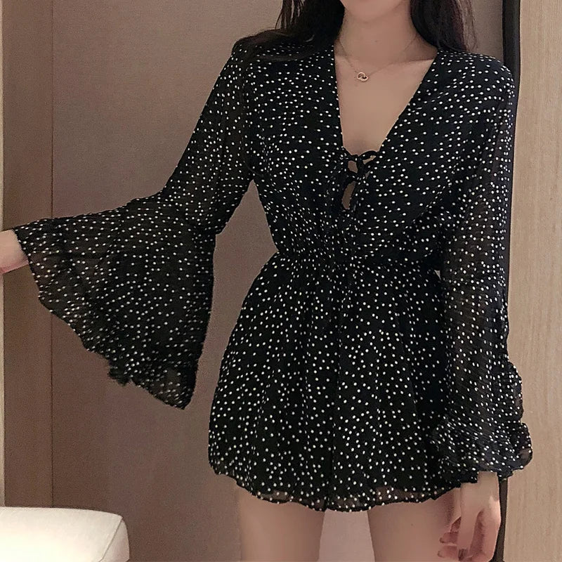 Sommerliche Eleganz Vintage Polka Dot Jumpsuit 2024