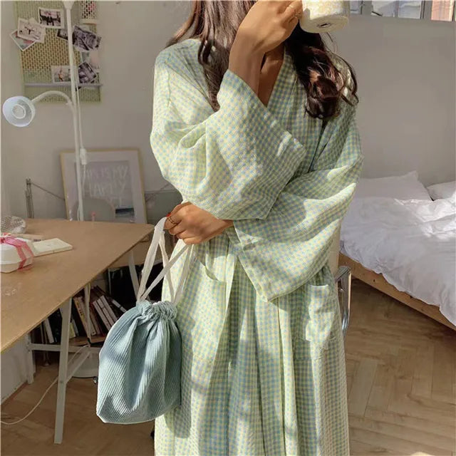 Spring Glow-Lange Mouw Nachtkleding Voor Dames