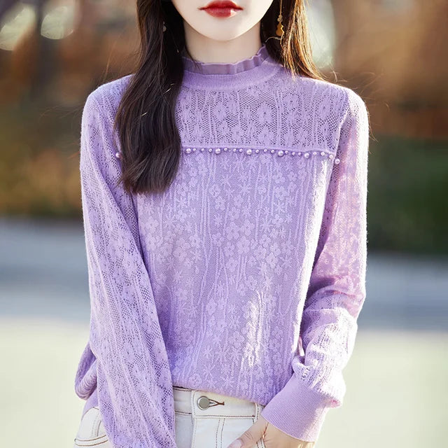 Blouse Luxe Kant pour Dames