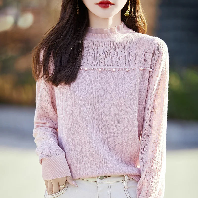 Blouse Luxe Kant pour Dames