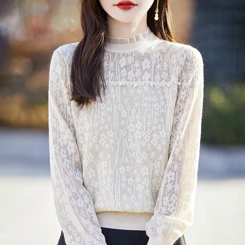 Blouse Luxe Kant pour Dames