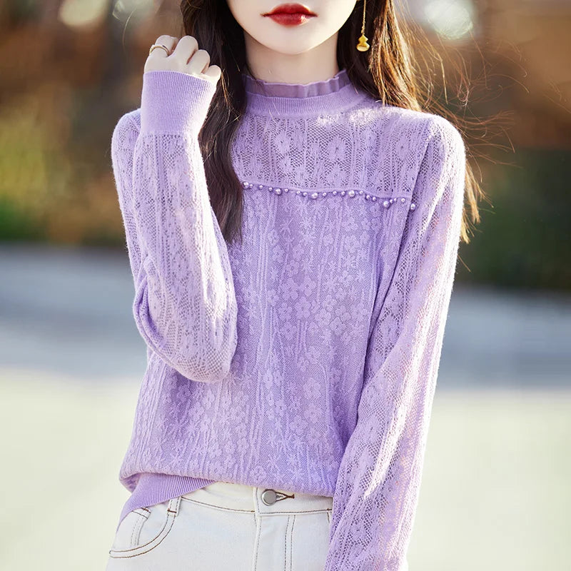 Blouse Luxe Kant pour Dames