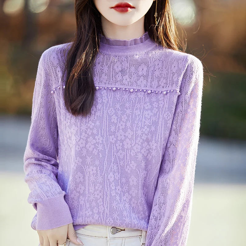 Blouse Luxe Kant pour Dames