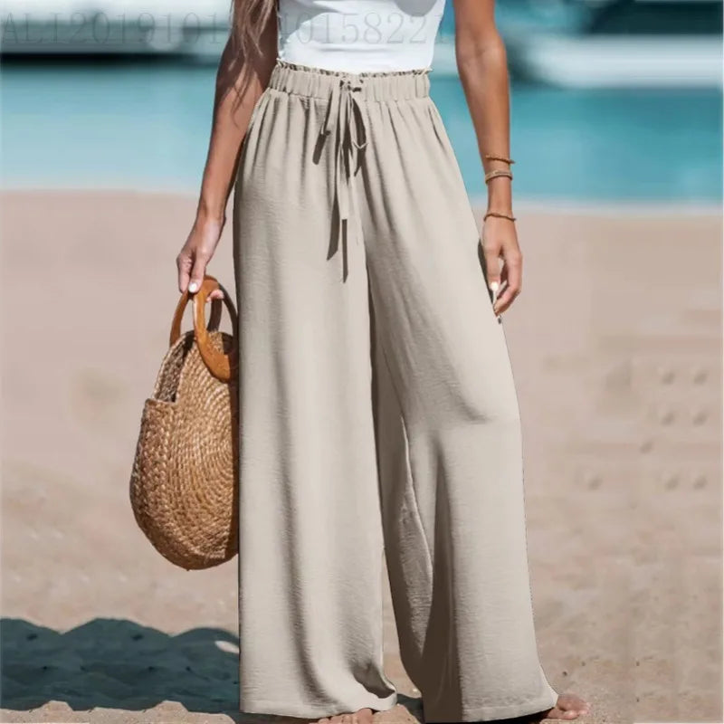 Zomerse Stijlvolle Wijde Broek van Bloesemvrouw