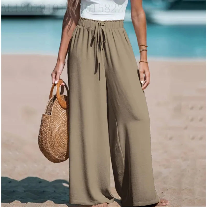 Zomerse Stijlvolle Wijde Broek van Bloesemvrouw