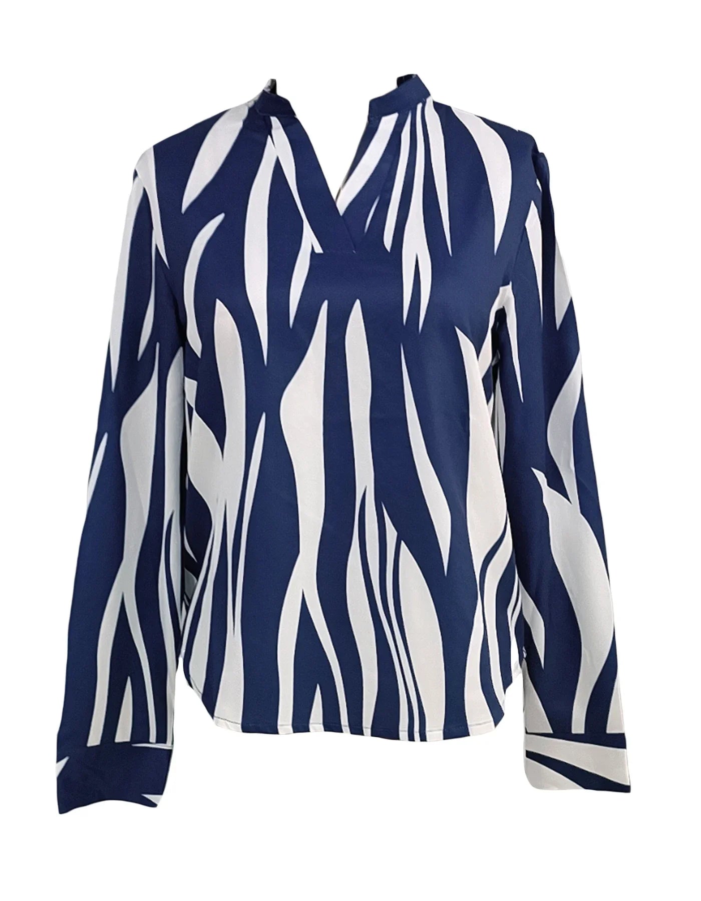 Voorjaar/Zomer Gedrukte Blouse met Lange Mouwen