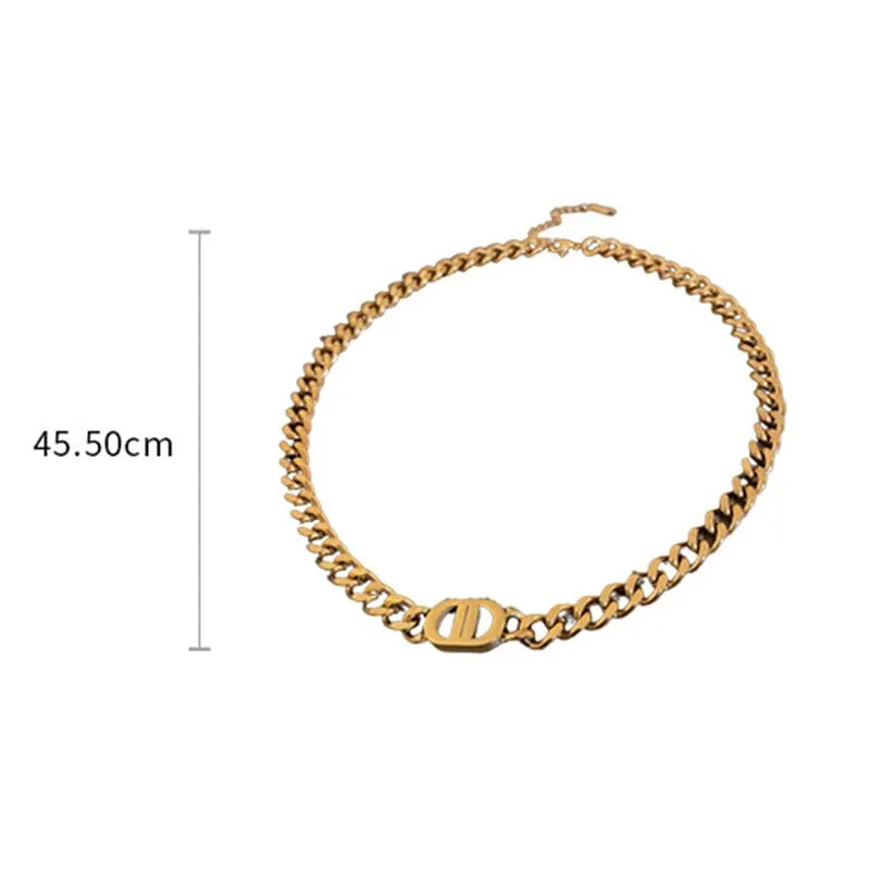 Stijlvolle Letter D Choker Ketting