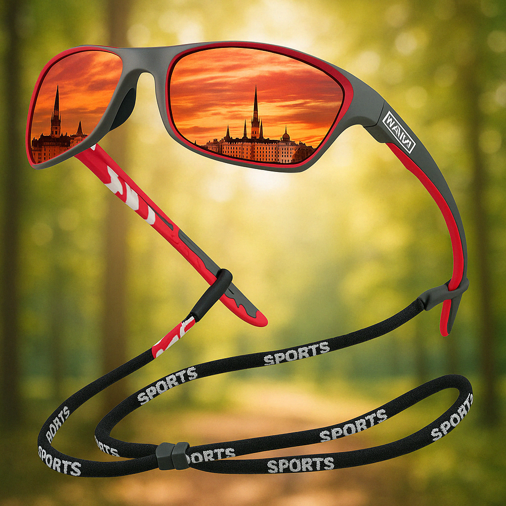 Leichte polarisierte Sportsonnenbrille mit UV400-Schutz für Kinder