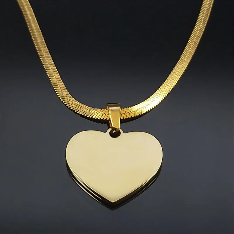 Maternal Love Golden Heart Necklace
