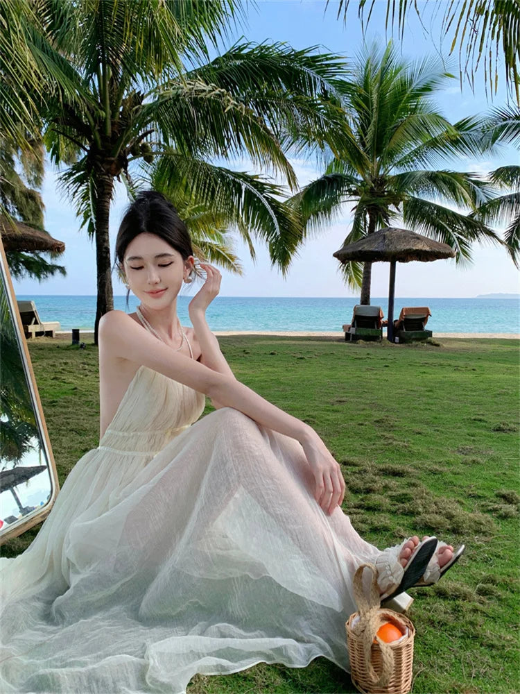 Enchanting Summer Backless Fairy Long Dress